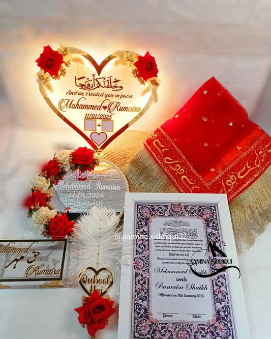 Premium Islamic Wedding Collection with LED Heart Display