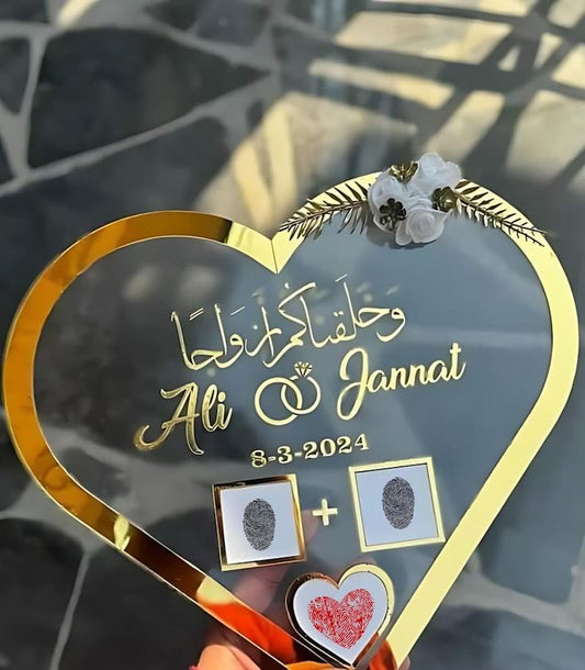 Custom Personalized Thumb Board with Fingerprints - Glamorha